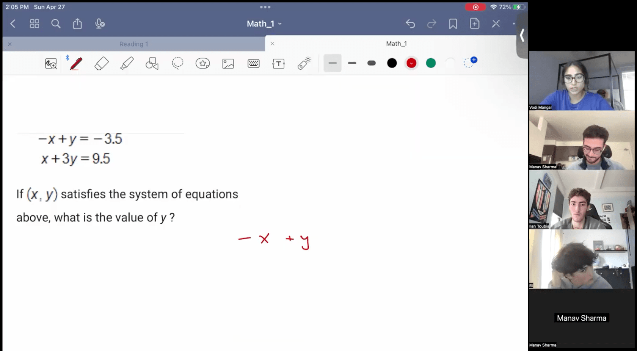 Manav teaching a live small group session