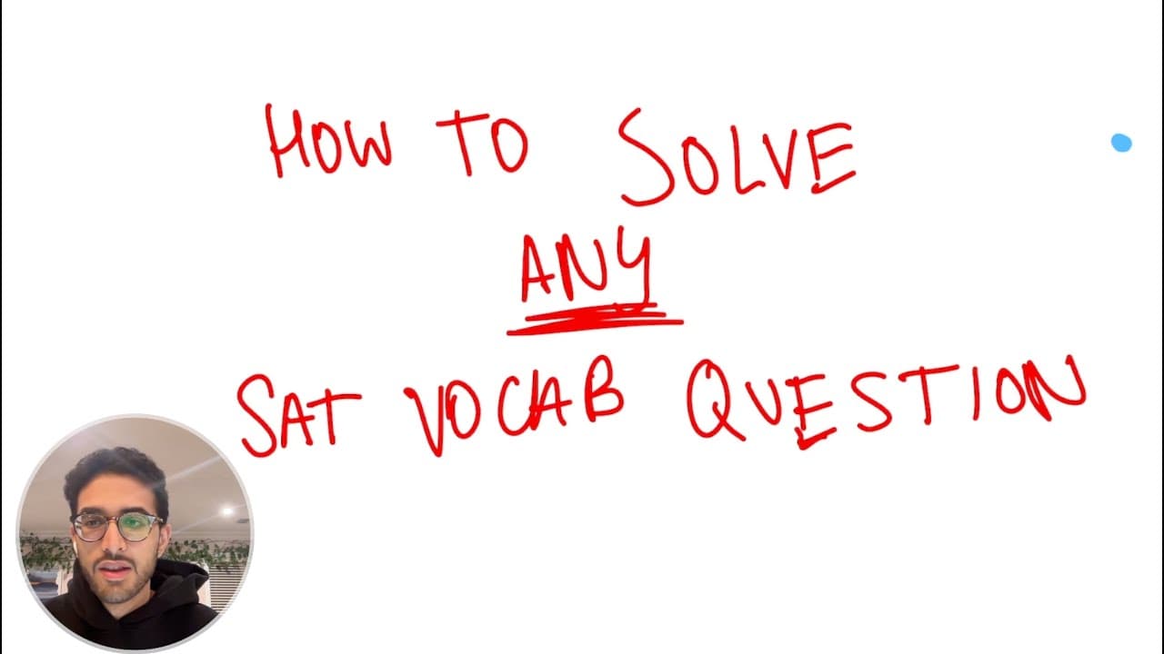 How to Solve SAT Vocab Questions